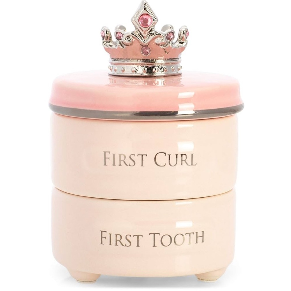 Demdaco Pink Crown Keepsake Box Set